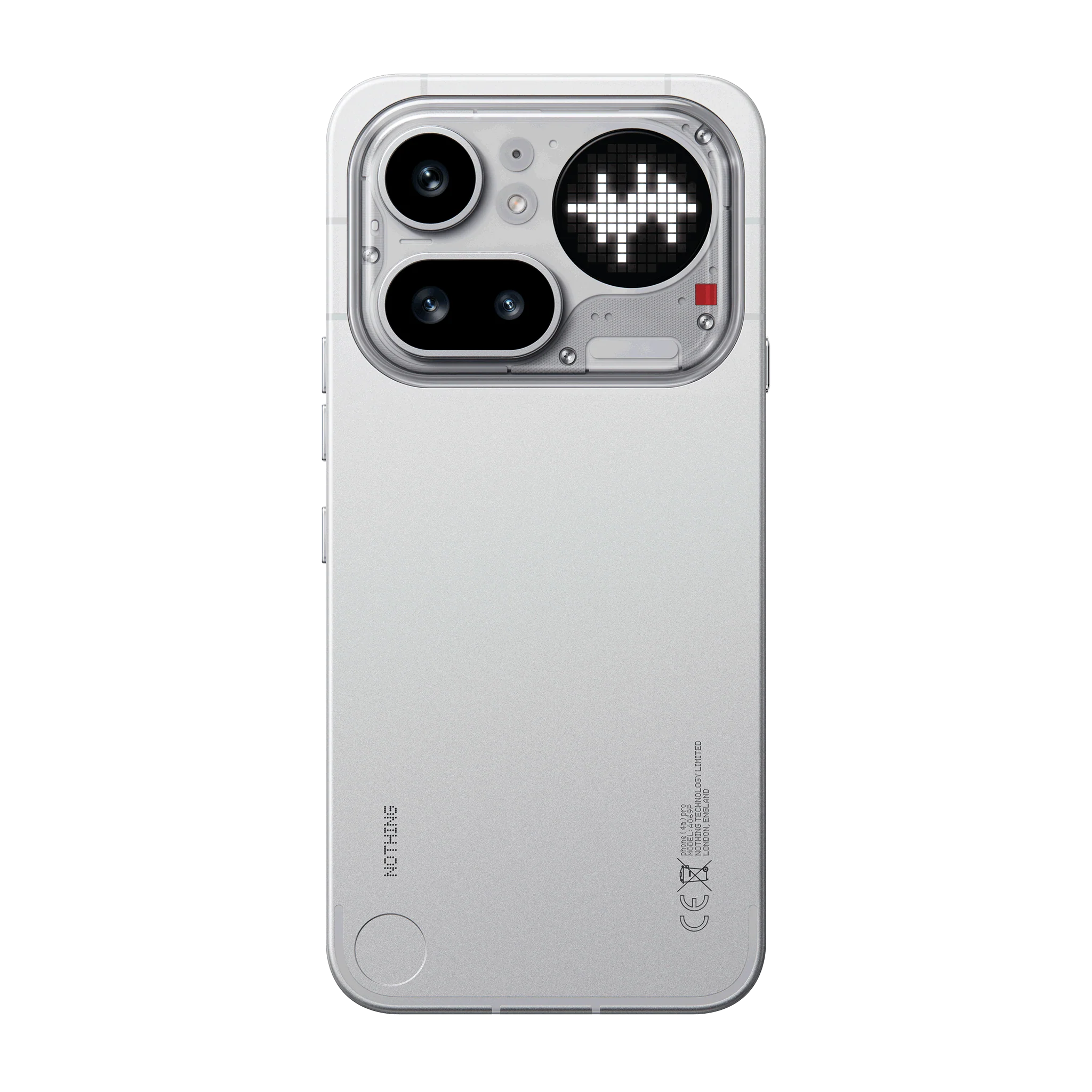 Nothing Phone 4a Pro in white, rear view